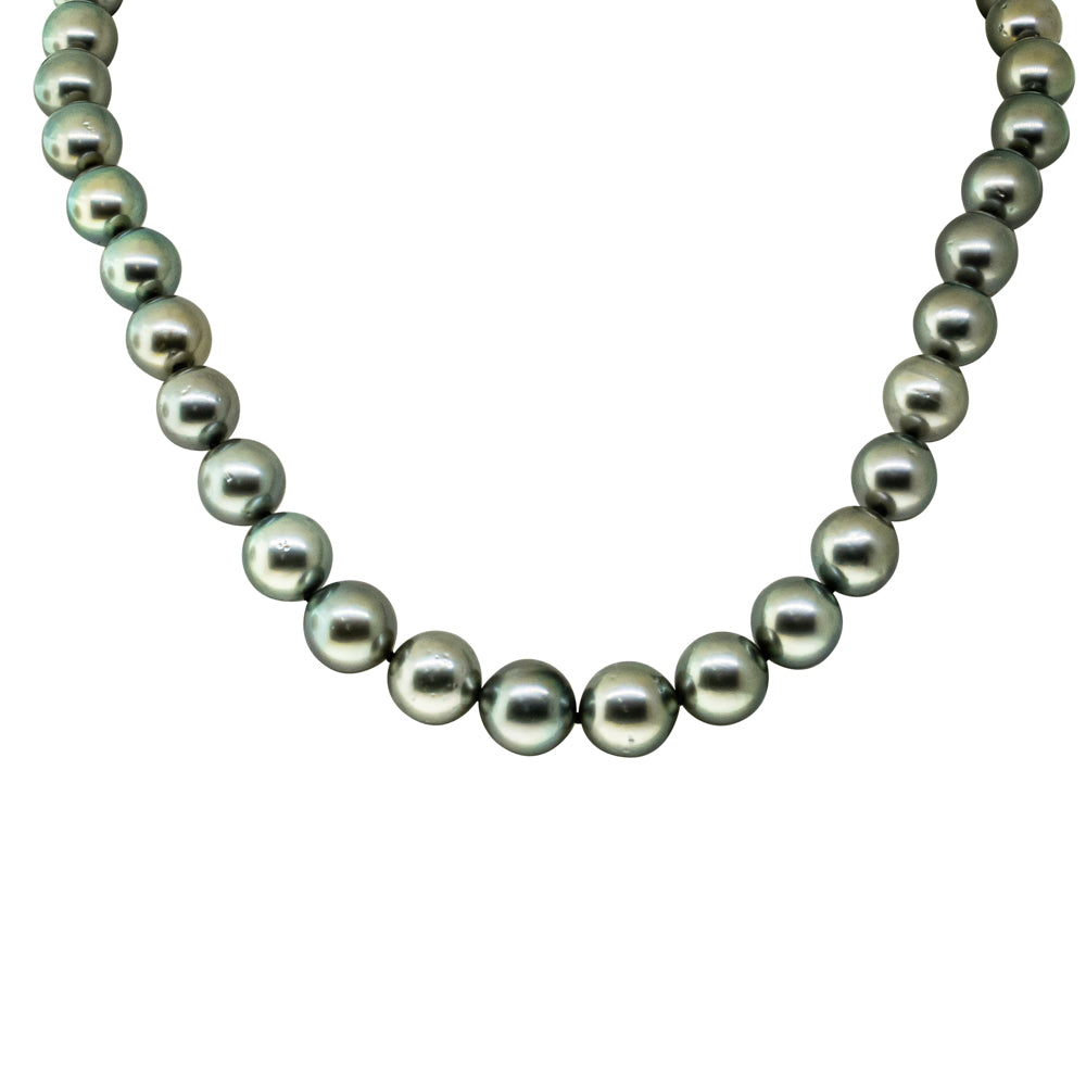 Diamond and White Gold Tahitian Pearl Necklace | Birks Pearls